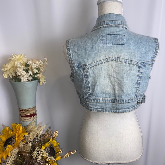 Younique Jean Vest size Large - Picture 3 of 8